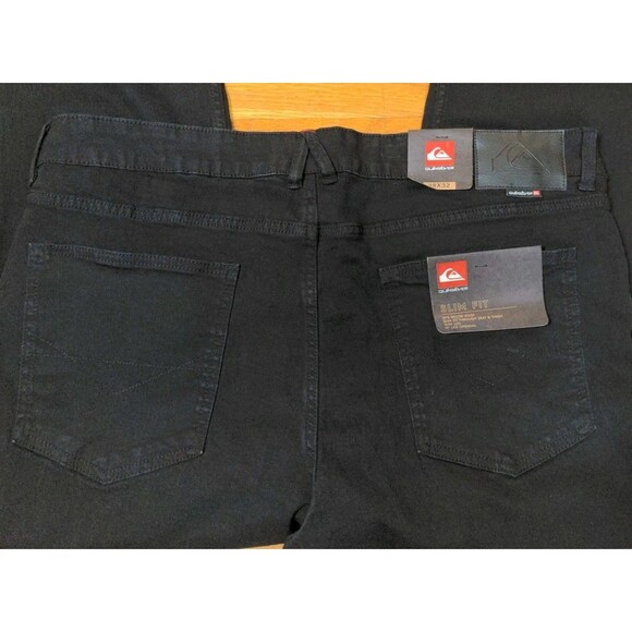 New Men's Quiksilver Stretch Tech Woven Slim Fit Pants Jeans Black Onyx 38X32 - Picture 10 of 13